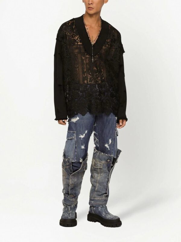 Dolce & Gabbana  embroidered V-neck sweatshirt - Image 2