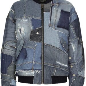 Dolce & Gabbana  denim-patchwork bomber jacket