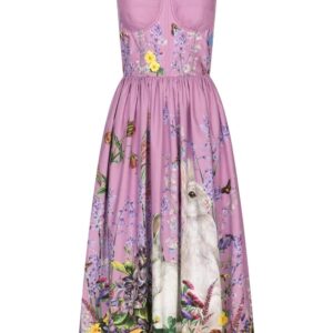 Dolce & Gabbana  graphic-print midi dress