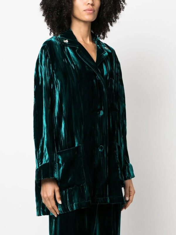 Gucci  velvet-effect three-pocket shirt - Image 3