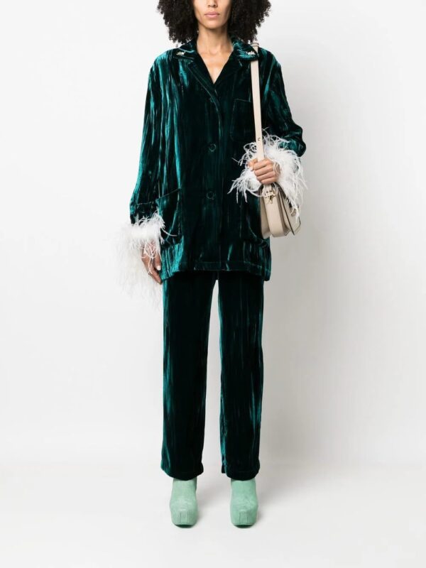 Gucci  velvet-effect three-pocket shirt - Image 2