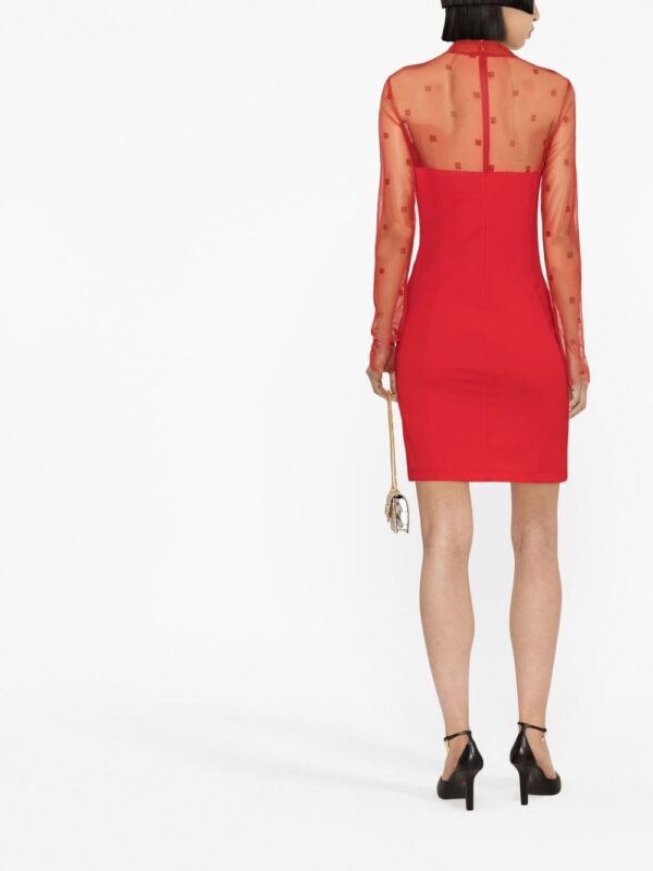 Givenchy tulle panel long-sleeve dress - Image 4