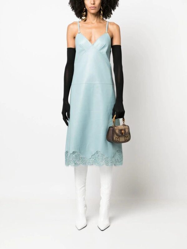 Gucci  lace-trim slip dress - Image 2