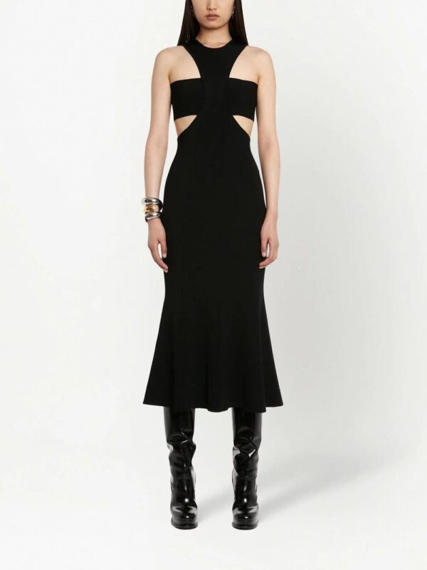 Alexander McQueen  Slashed Harness rib-knit dress - Image 2