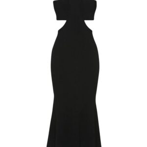 Alexander McQueen Slashed Harness rib-knit dress