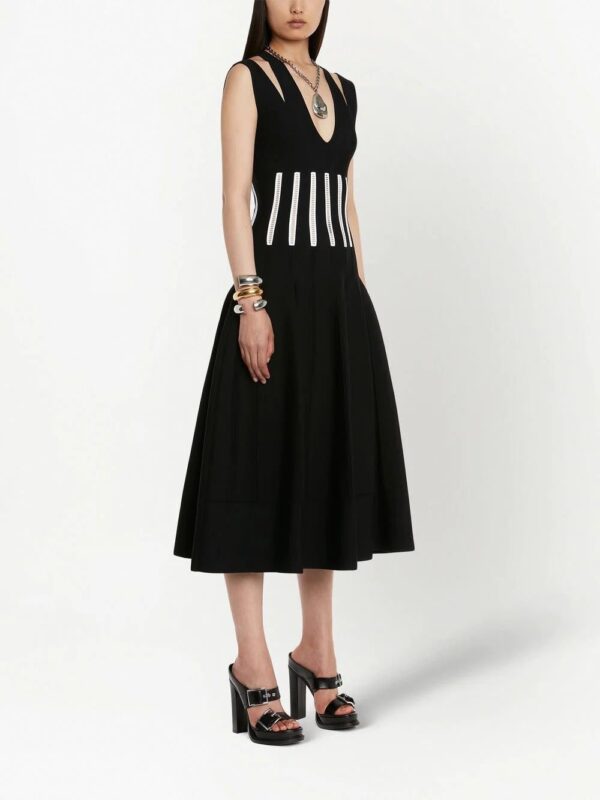 Alexander McQueen  Slashed Corset midi dress - Image 3