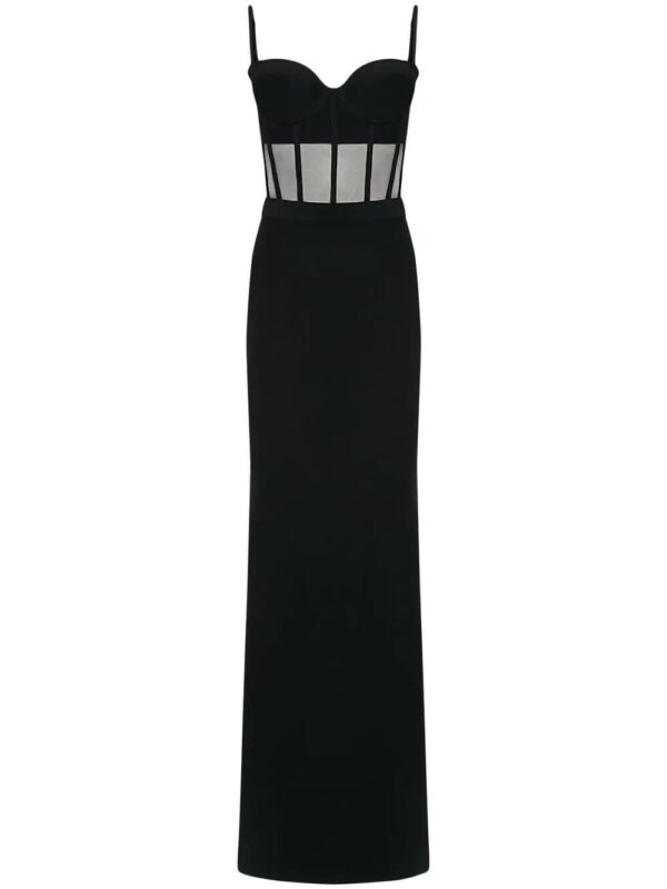 Alexander McQueen  sheer-panel maxi dress