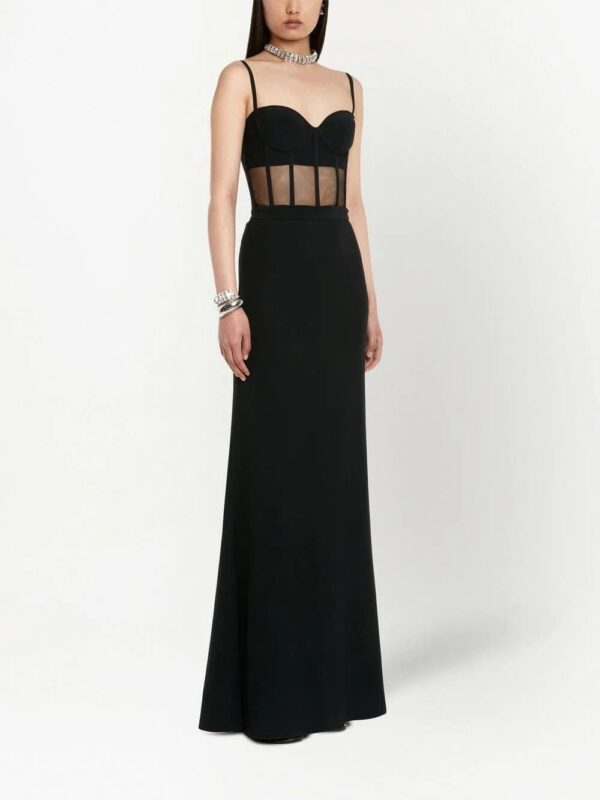 Alexander McQueen  sheer-panel maxi dress - Image 3