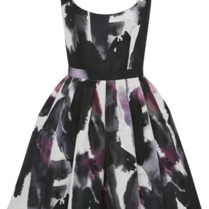 Alexander McQueen Watercolour Graffiti scoop-neck minidress