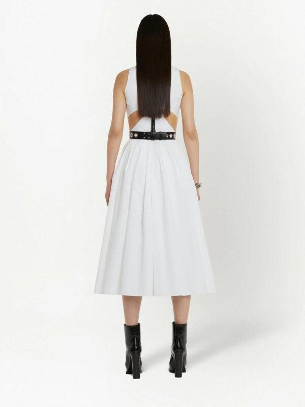Alexander McQueen  sleeveless cut-out flared dress - Image 4