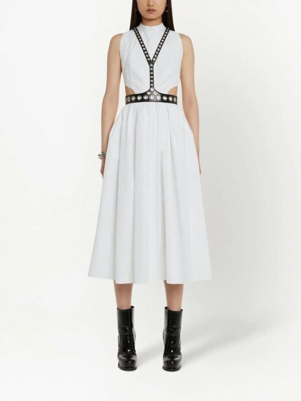 Alexander McQueen  sleeveless cut-out flared dress - Image 2