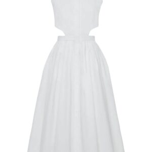 Alexander McQueen sleeveless cut-out flared dress