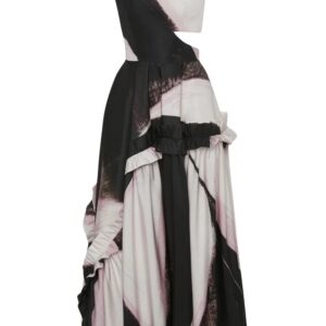 Alexander McQueen graphic-print one-shoulder dress