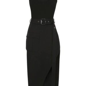 Alexander McQueen trompe l'oeil midi dress