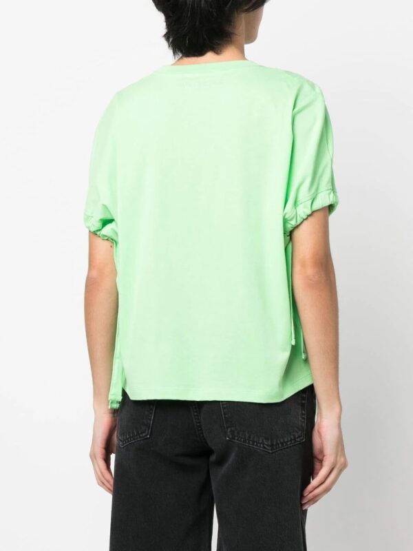 Karl Lagerfeld  drawstring-sleeve organic-cotton T-shirt - Image 4