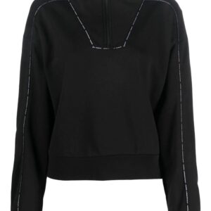Karl Lagerfeld  piped-trim organic-cotton sweatshirt