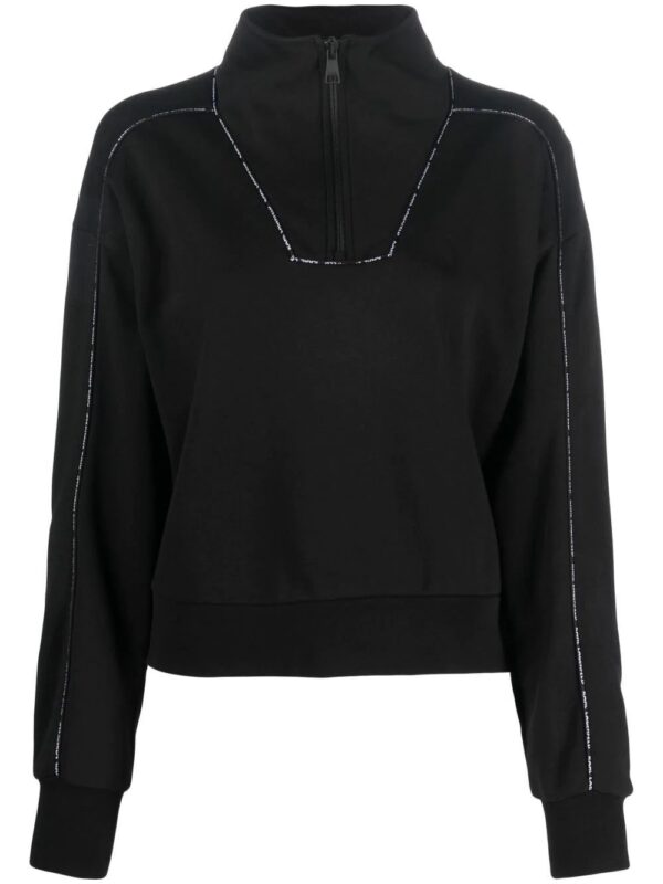 Karl Lagerfeld  piped-trim organic-cotton sweatshirt