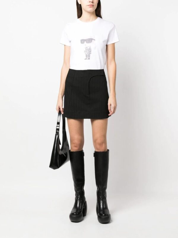 Karl Lagerfeld  Ikonik 2.0 Karl rhinestone T-shirt - Image 2