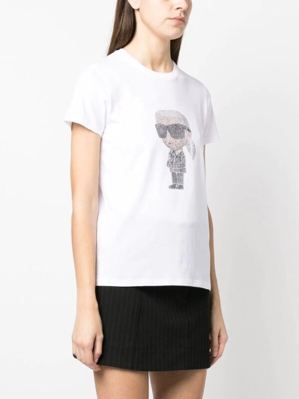 Karl Lagerfeld  Ikonik 2.0 Karl rhinestone T-shirt - Image 3