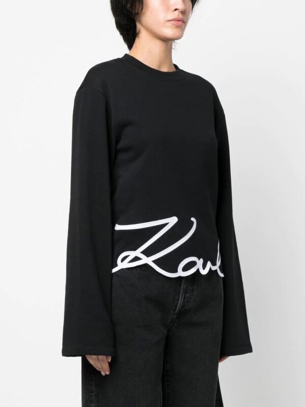 Karl Lagerfeld  appliqué Karl signature sweatshirt - Image 3
