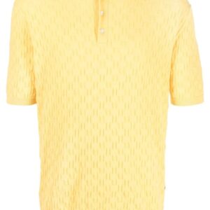 Karl Lagerfeld  monogram-pattern knitted polo shirt
