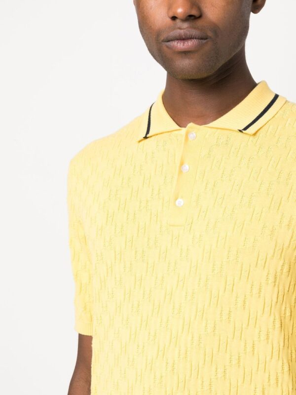 Karl Lagerfeld  monogram-pattern knitted polo shirt - Image 4