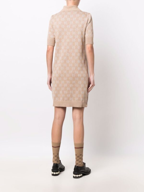 Gucci GG-jacquard polo dress - Image 4