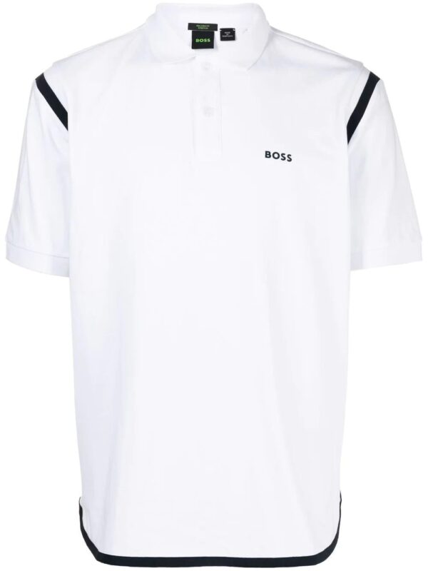 BOSS  logo-print short-sleeved polo shirt