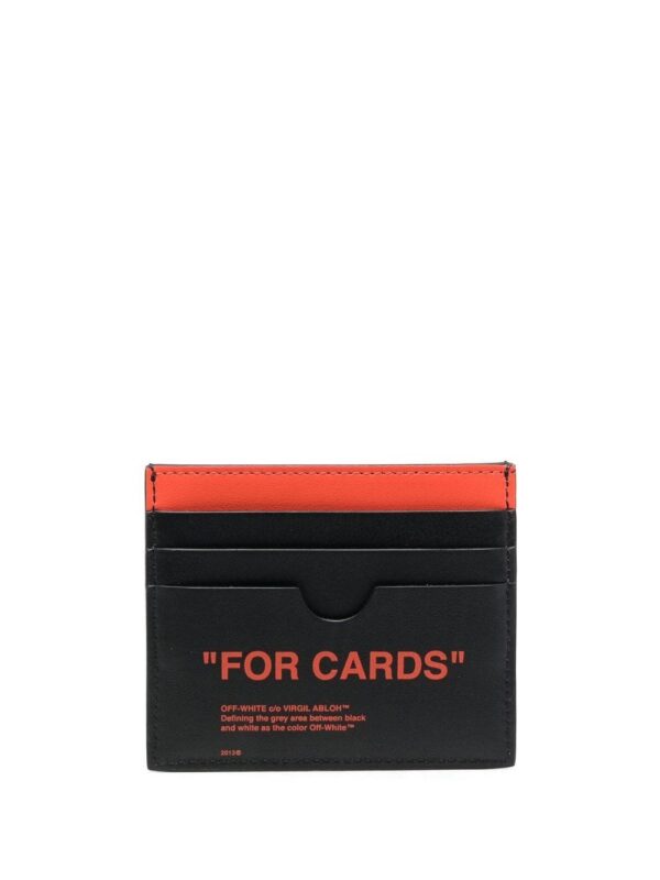 Off-White  slogan-print cardholder