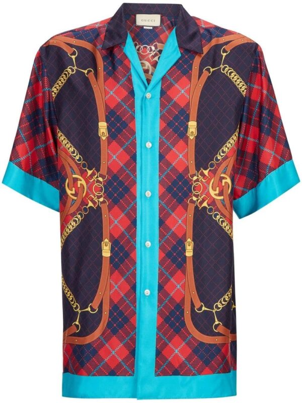 Gucci  graphic-print silk shirt