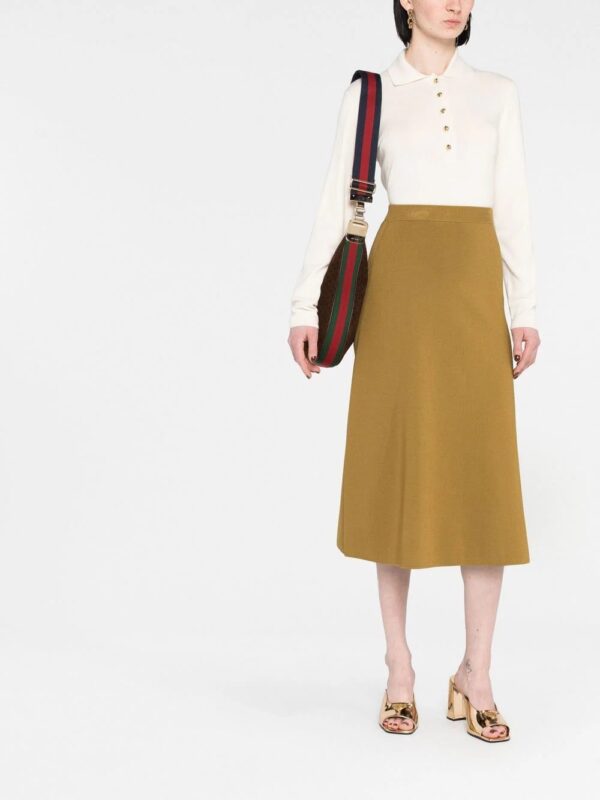 Gucci  rib-stitch cashmere polo jumper - Image 2