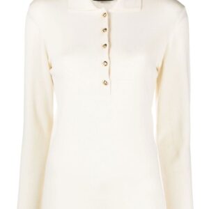 Gucci rib-stitch cashmere polo jumper