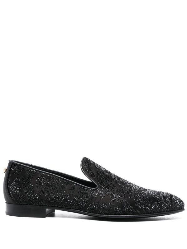 Versace  rhinestone-embellished loafers