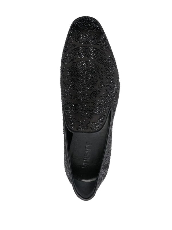 Versace  rhinestone-embellished loafers - Image 4