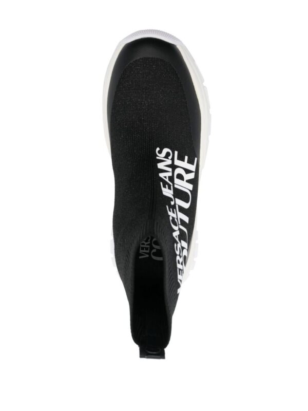 Versace Jeans Couture logo-print sock-style sneakers - Image 4