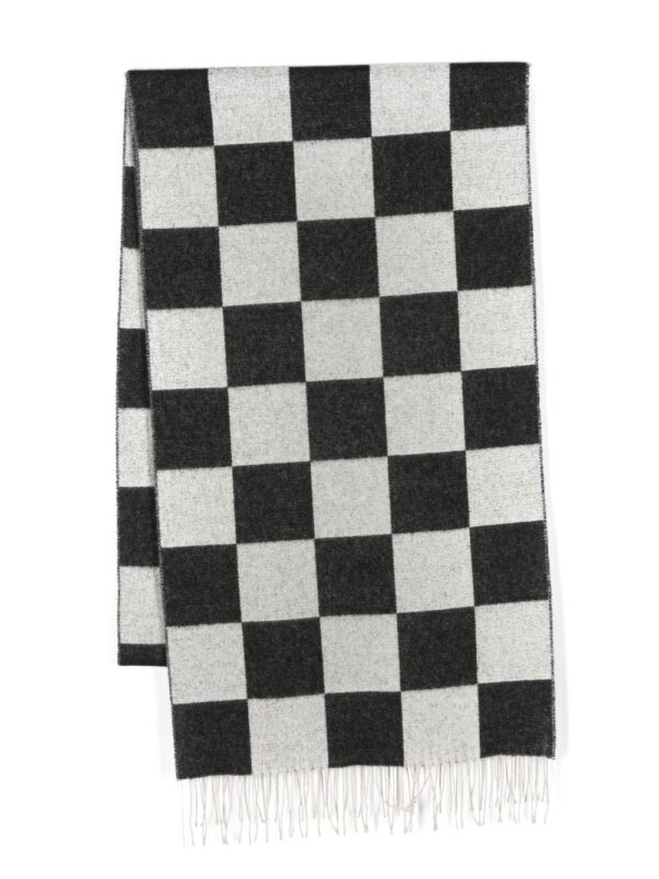 AMIRI  checkerboard-pattern knit scarf