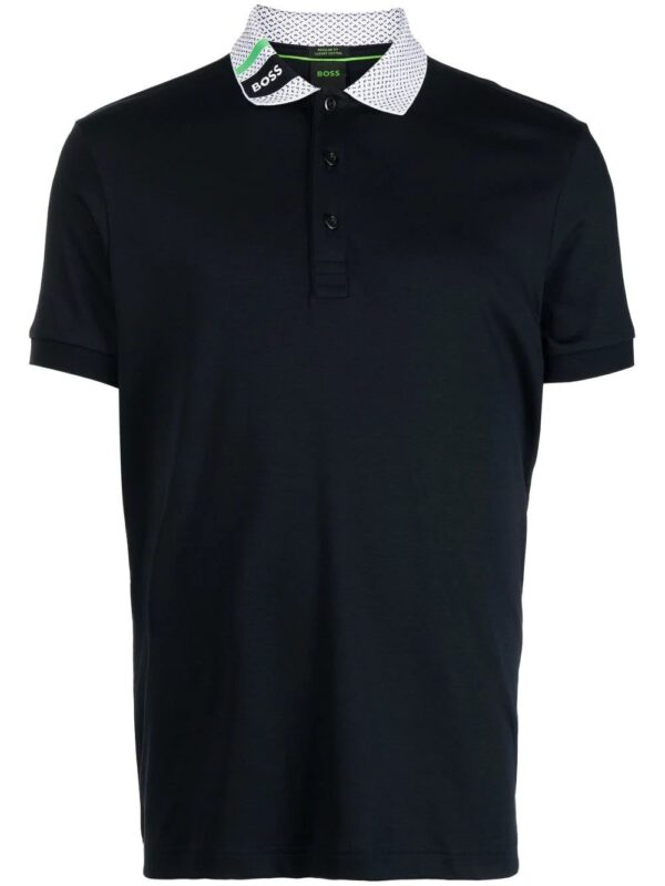 Boss contrast-collar polo shirt