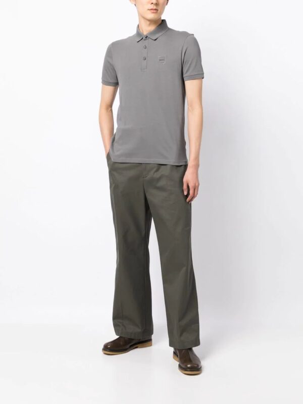 BOSS  logo-patch cotton polo shirt - Image 2