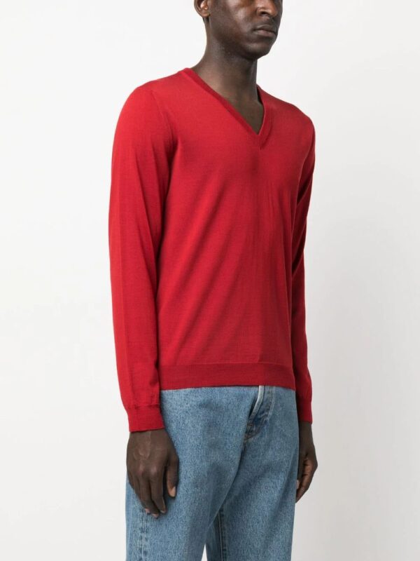 Gucci  Horsebit-detail V-neck jumper - Image 3