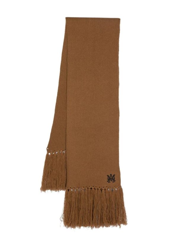 AMIRI  logo-embroidered cashmere scarf