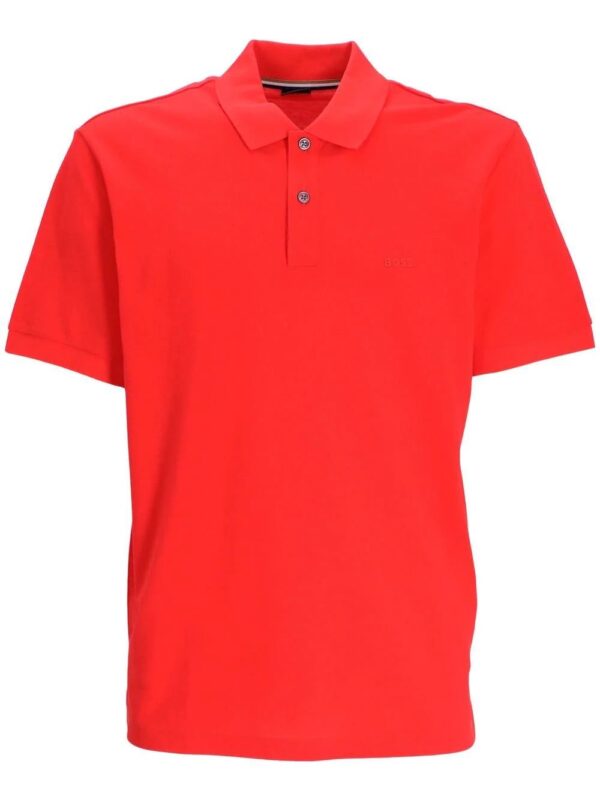 BOSS  logo-embroidered cotton polo shirt