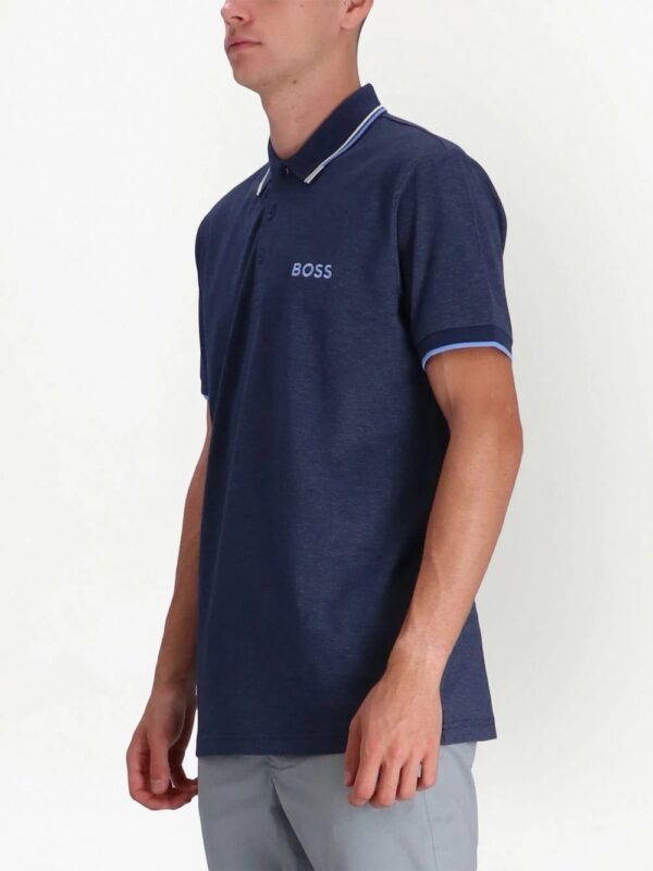 BOSS  logo-print cotton polo shirt - Image 3