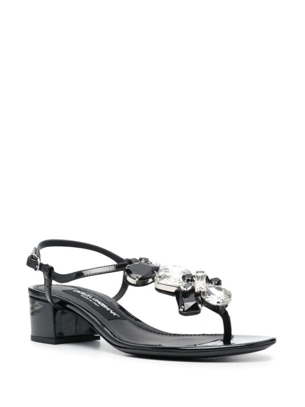 Dolce & gabbana  crystal-embellished leather sandals - Image 2