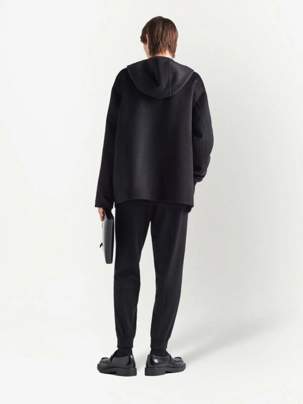 Prada  triangle-logo zip-up hoodie - Image 3