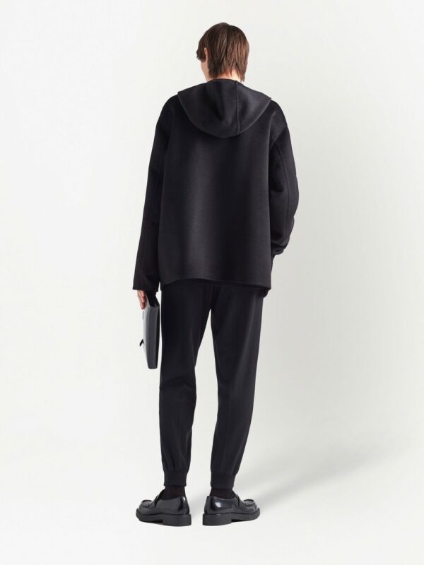 Prada triangle-logo zip-up hoodie - Image 3