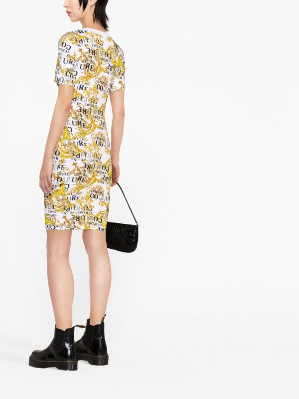 Versace Jeans Couture  logo-print T-shirt dress - Image 4