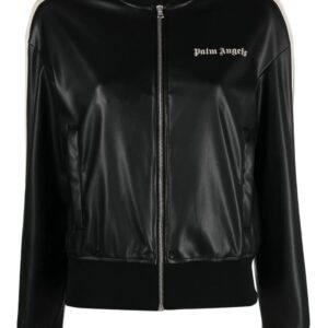 Palm Angels faux-leather bomber jacket