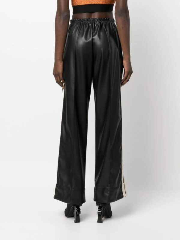 Palm Angels  logo-print faux-leather track pants - Image 4