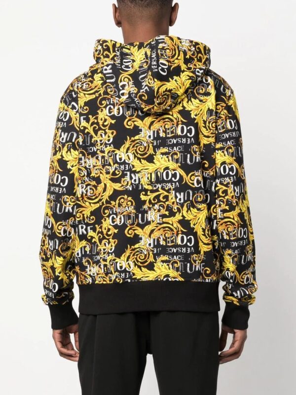 Versace Jeans Couture  Baroque-print zip-up hoodie - Image 3