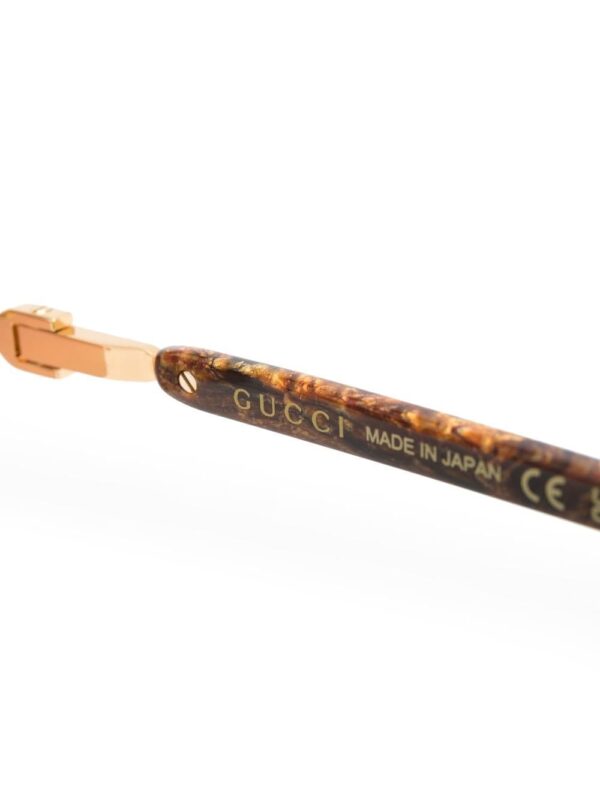Gucci Eyewear marbled rectangle-frame sunglasses - Image 3